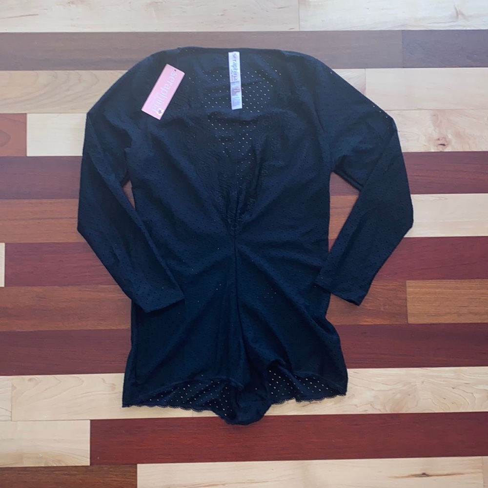 Black Seraphina by leg Avenue body suit.